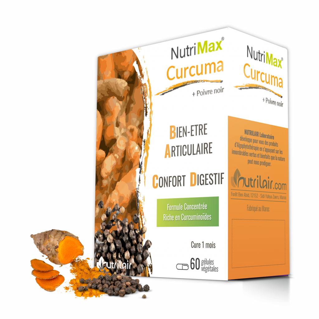 NutriMax Curcuma + Poivre noir bien-être articulaire